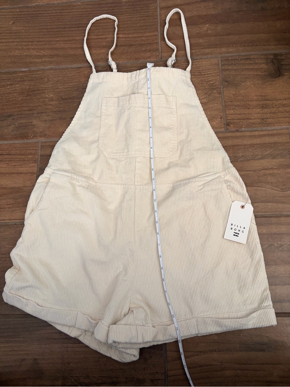 Brand New with tags Billabong Cream Corduroy Overall Romper